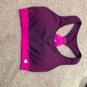 Layer 8 purple and pink sports bra